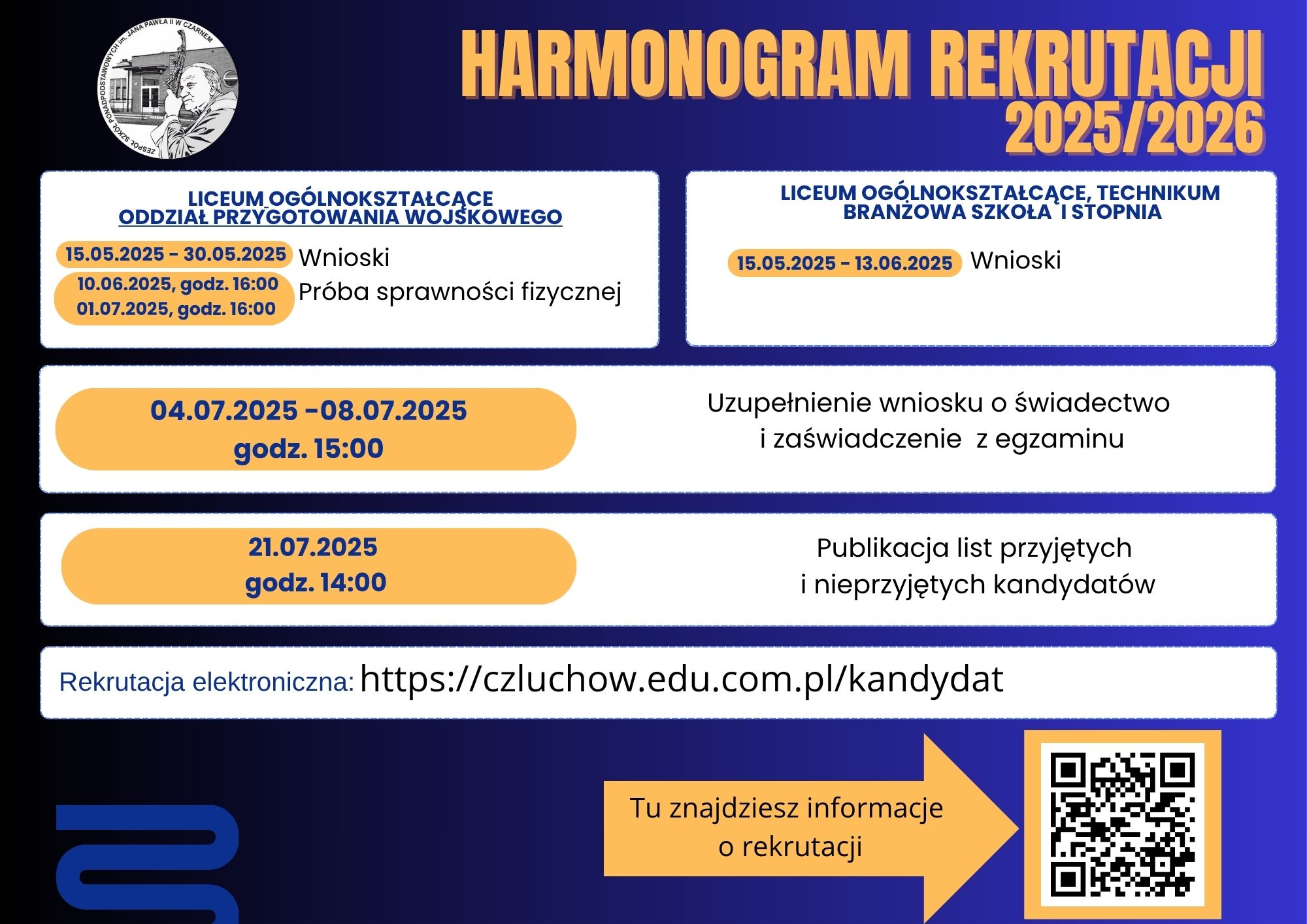 HARMONOGRAM REKRUTACJI 2025/2026 