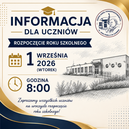 ROZPOCZĘCIE ROKU SZKOLNEGO 2026/2027