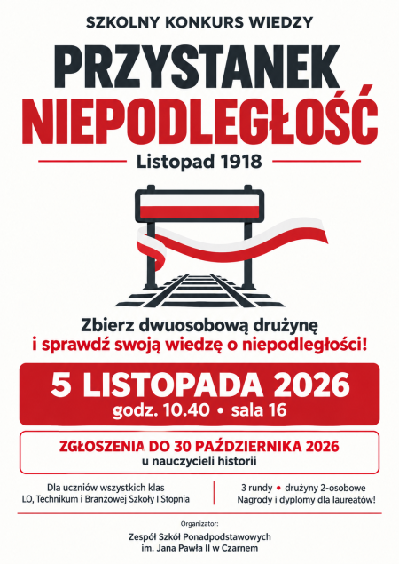 PRZYSTANEK NIEPODLEGŁOŚĆ - KONKURS WIEDZY